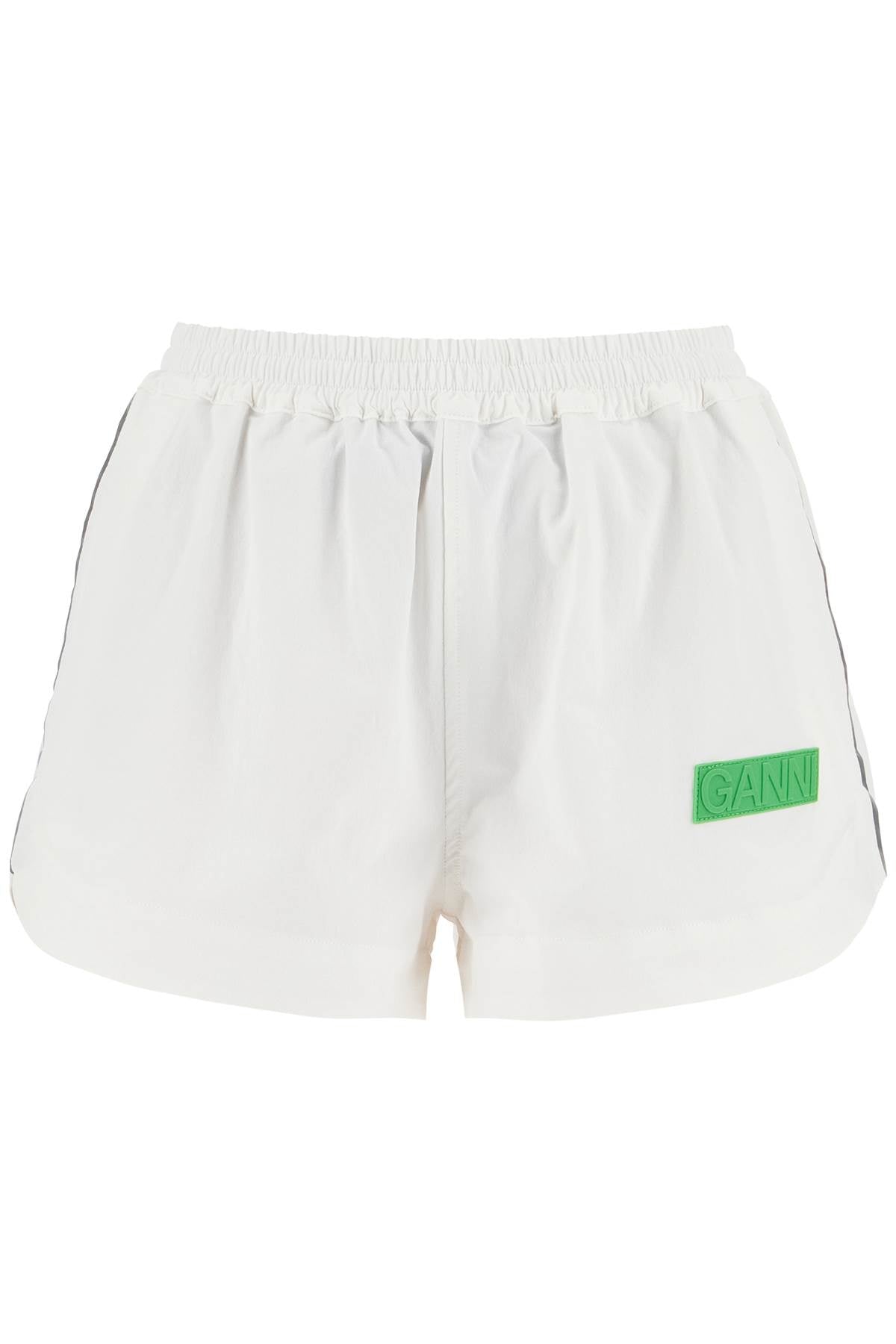 Ganni Nylon Stretch Shorts For Active   White