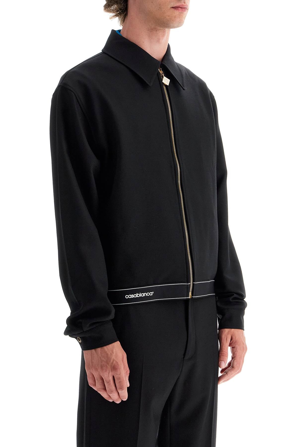 Casablanca Stretch Twill Blouson   Black