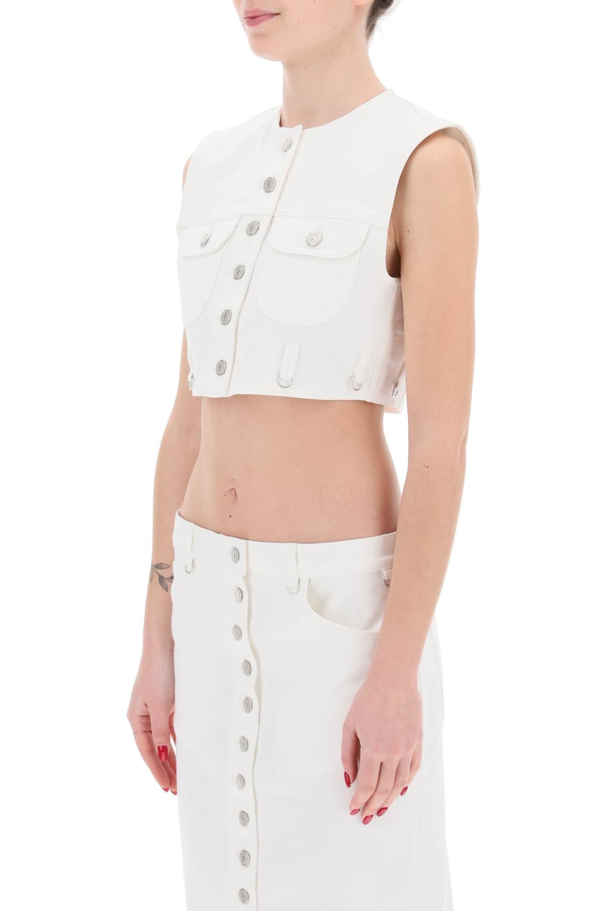 Courreges Multiflex Cropped Denim   White