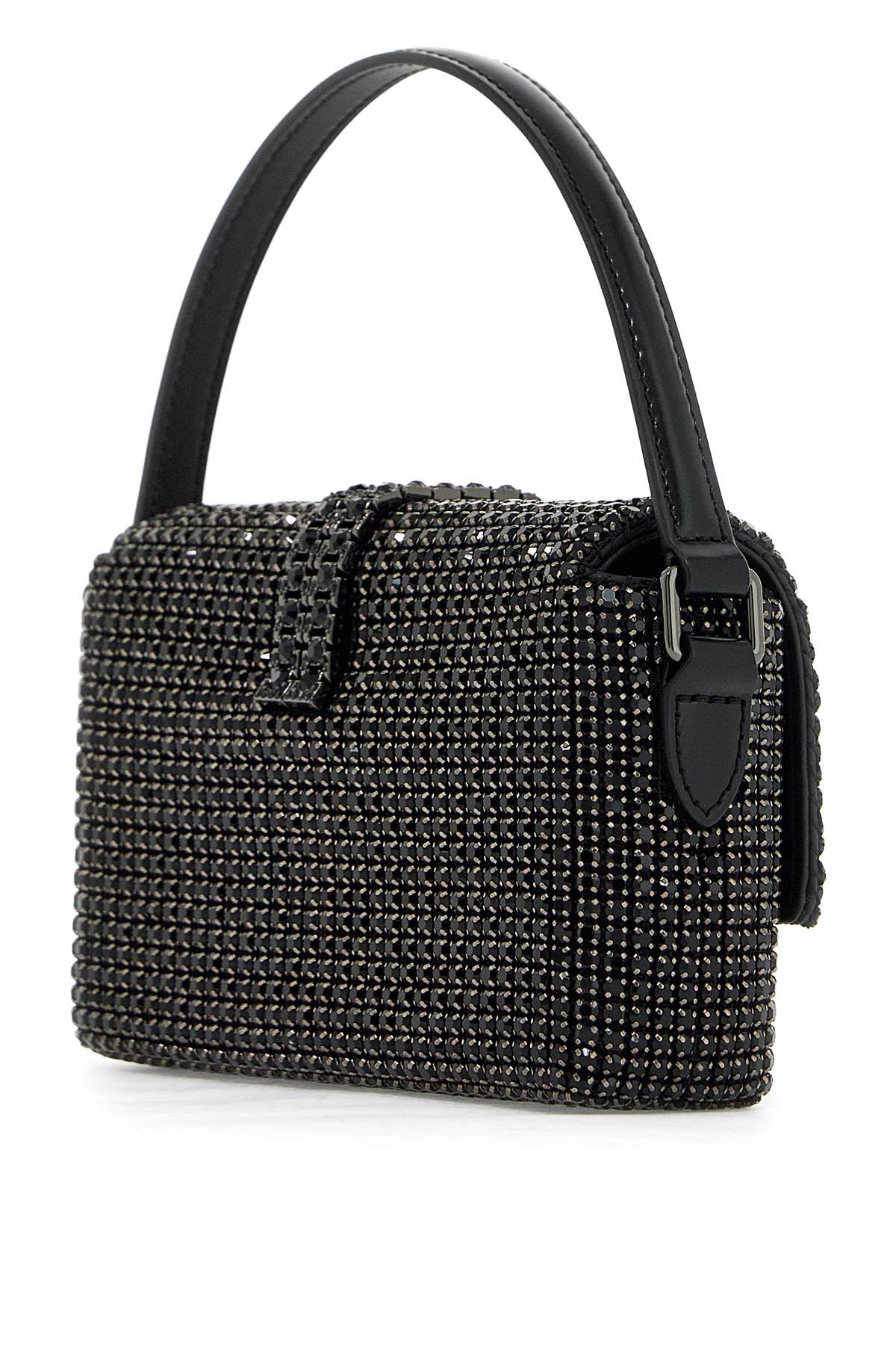 Self Portrait Mini Chainmail Bag With Rhin   Black