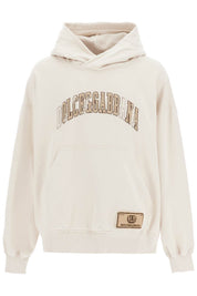 Dolce & Gabbana Hooded Sweatshirt With Embroidered Logo   Neutral