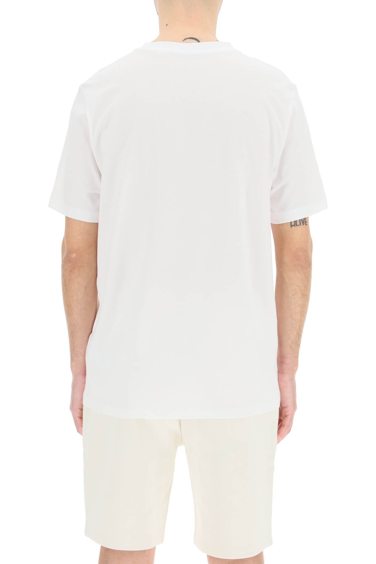 Hugo Dulive T Shirt With Logo Box   White