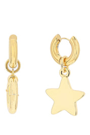 Timeless Pearly Earrings With Charms   Gold