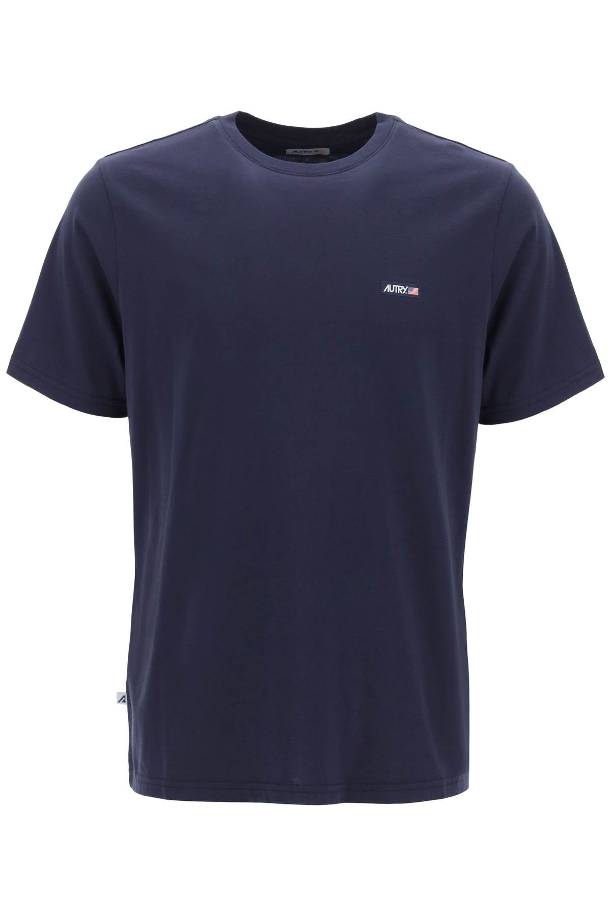 Autry T Shirt With Logo Label   Blue