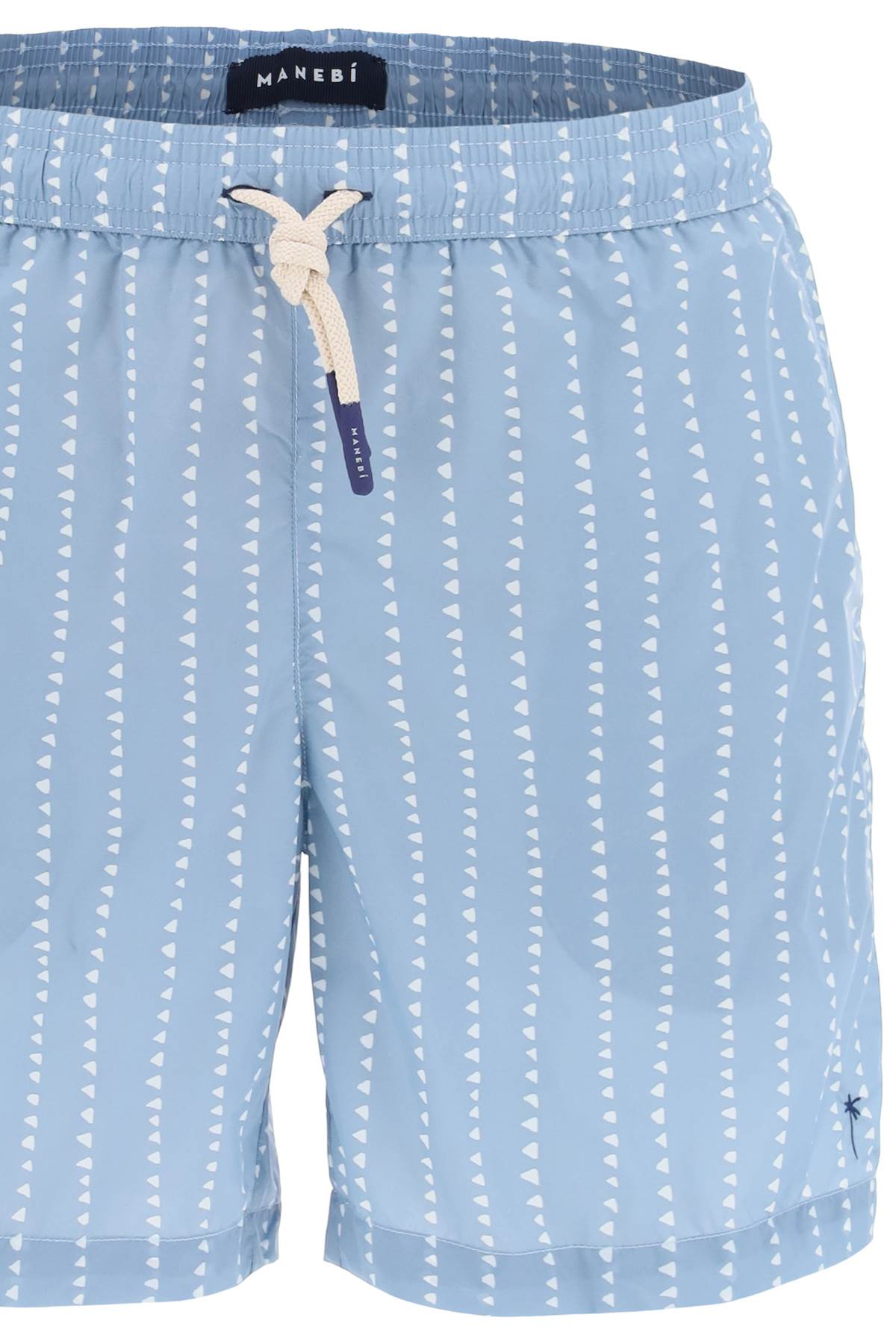 Manebi Printed Swim Trunks   Light Blue