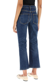 Tory Burch Cropped Flared Jeans   Blue