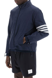 Thom Browne 4 Bar Ripstop Windbreaker Jacket   Blue