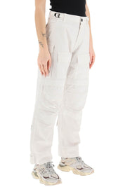 Darkpark 'Julia' Ripstop Cotton Cargo Pants   White