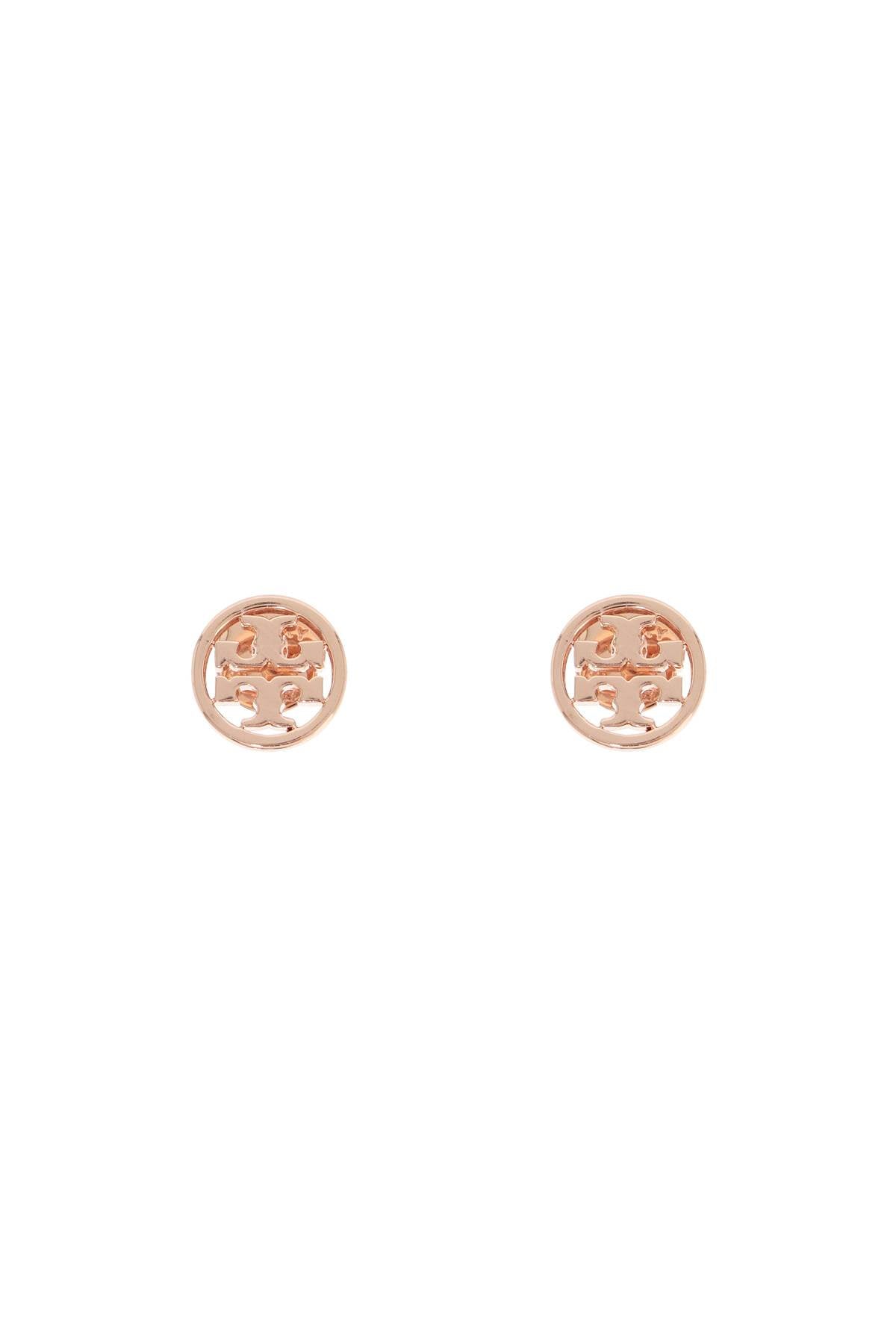 Tory Burch Miller Button Earrings In Italian Style   Pink