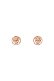 Tory Burch Miller Button Earrings In Italian Style   Pink