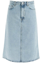 Toteme Denim Midi Skirt In Seven   Blue