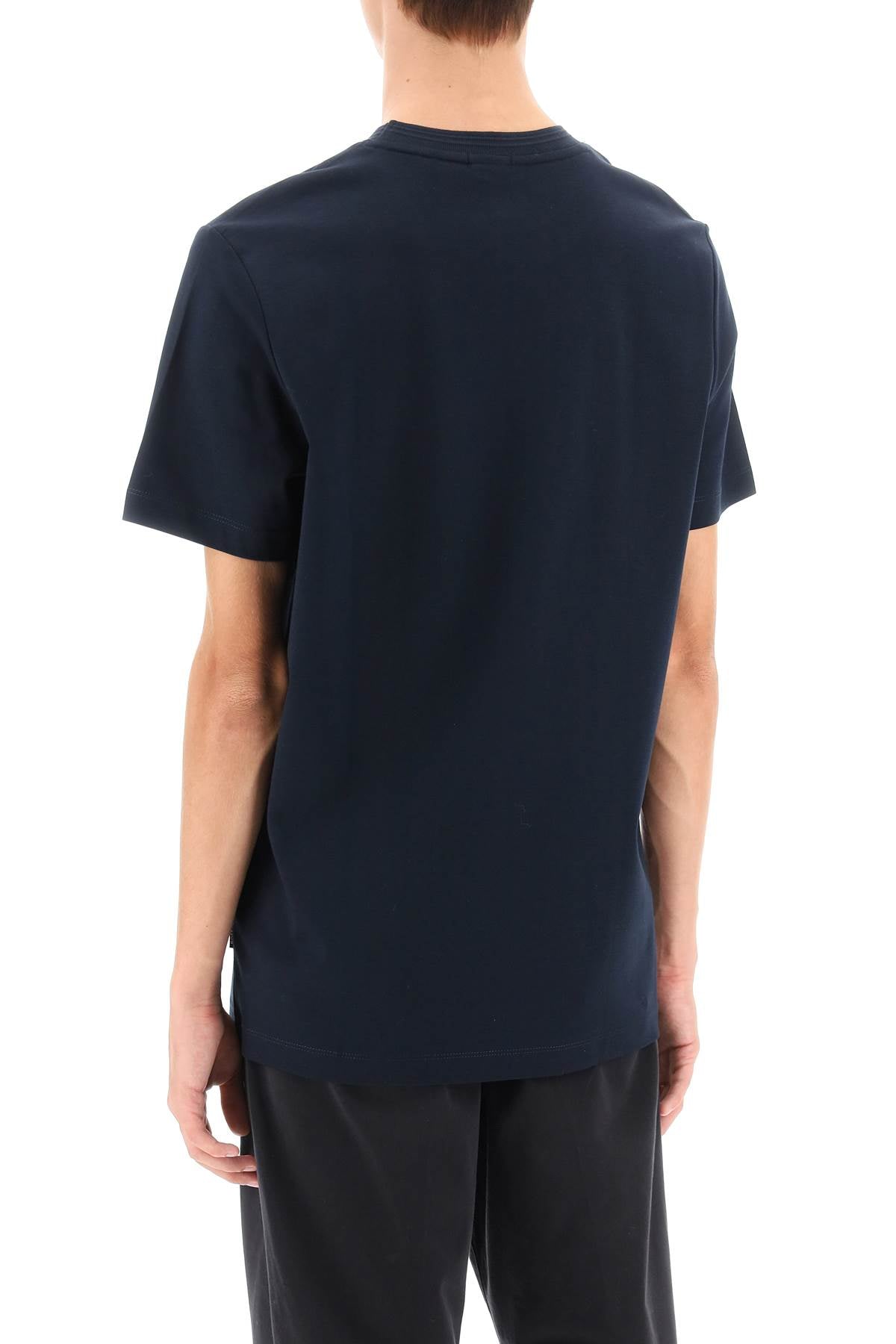 Boss Tiburt T Shirt With Logo Patch   Blue