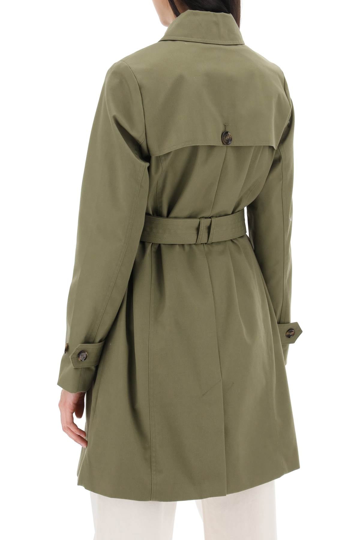 Barbour Double Breasted Trench Coat For   Khaki