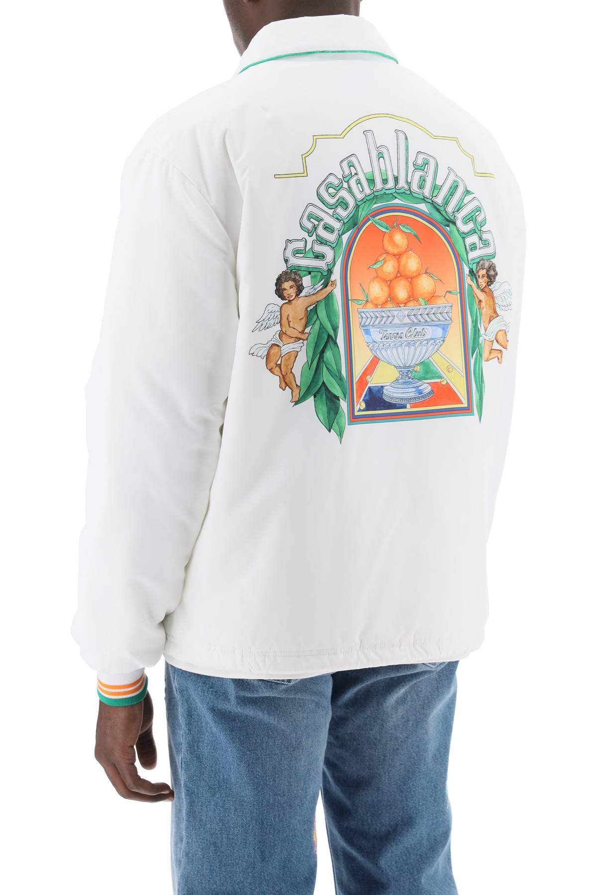 Casablanca Triomphe D'orange Padded Blouson Jacket   White