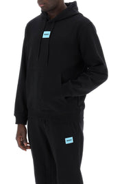 Hugo Daratschi Logo Patch Hoodie   Black