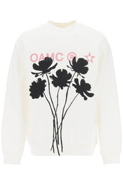 Oamc Whiff Sweatshirt With Graphic Print   White