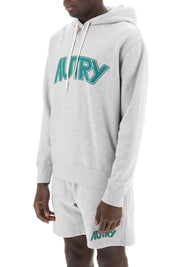 Autry Hoodie With Maxi Logo Print   Grey