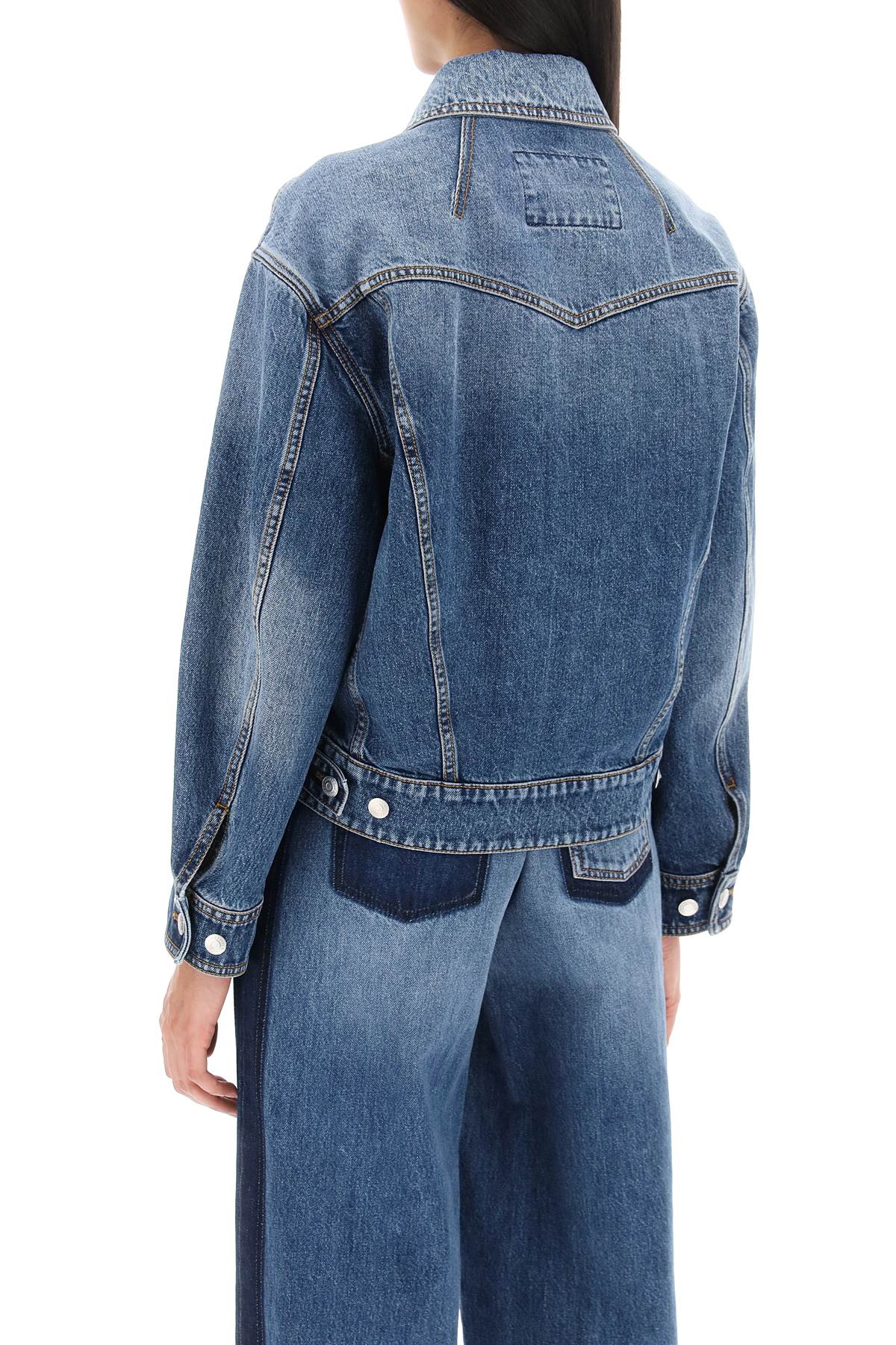 Alexander Mcqueen Denim Cocoon Jacket   Blue