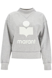 Isabel Marant Etoile Moby Sweatshirt With Flocked Logo   Grey