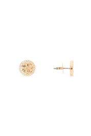 Tory Burch Miller Pavé Stud Earrings   Gold