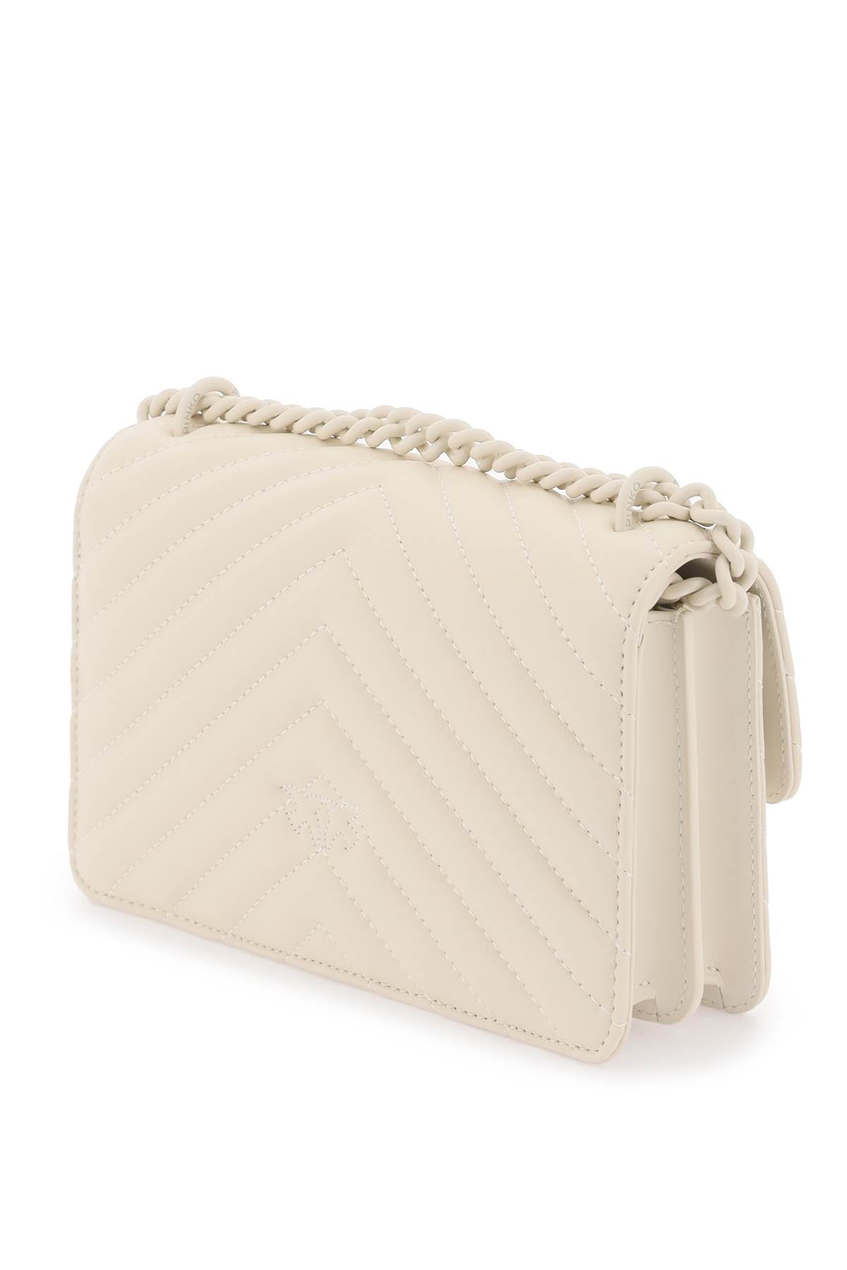 Pinko Mini Love Bag One Chevron   White