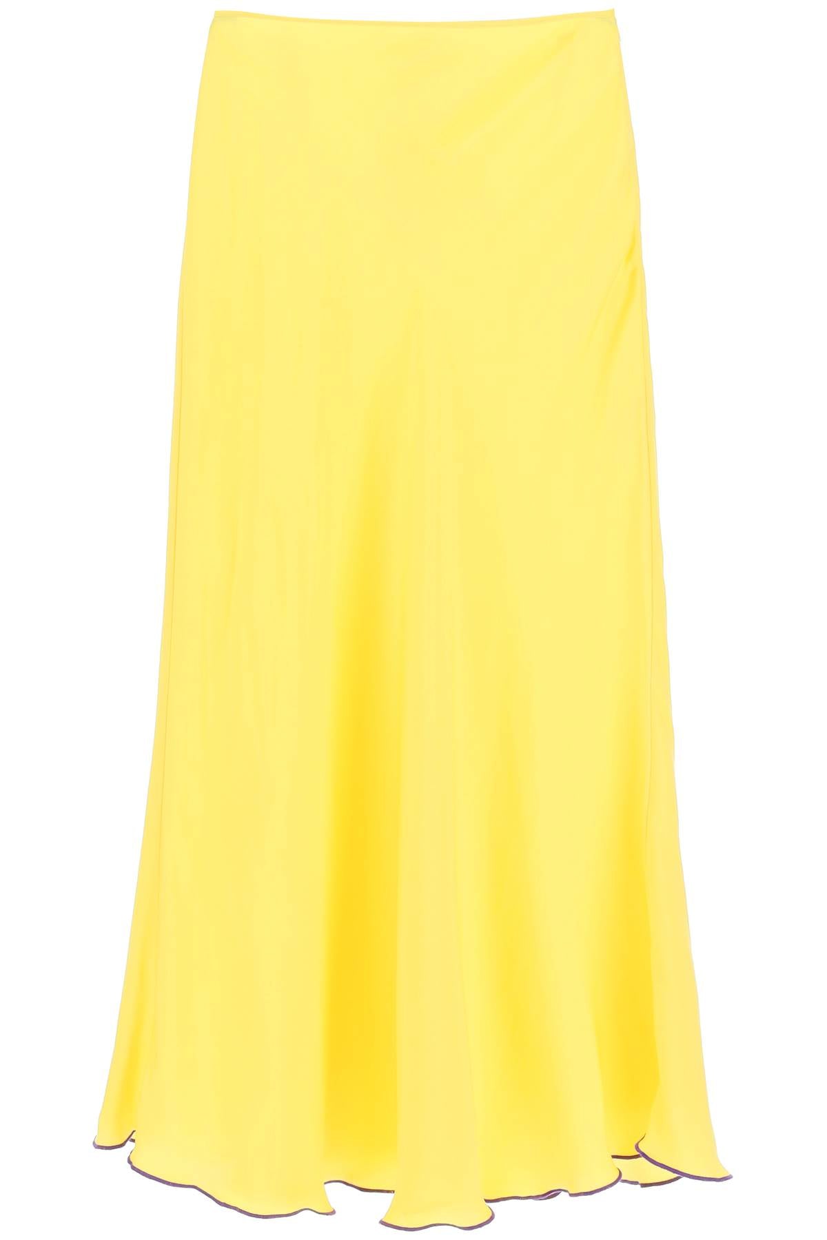 Siedres 'Prim' Satin Midi Skirt   Yellow