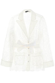 Dolce & Gabbana Pajama Shirt In Cordonnet Lace   White