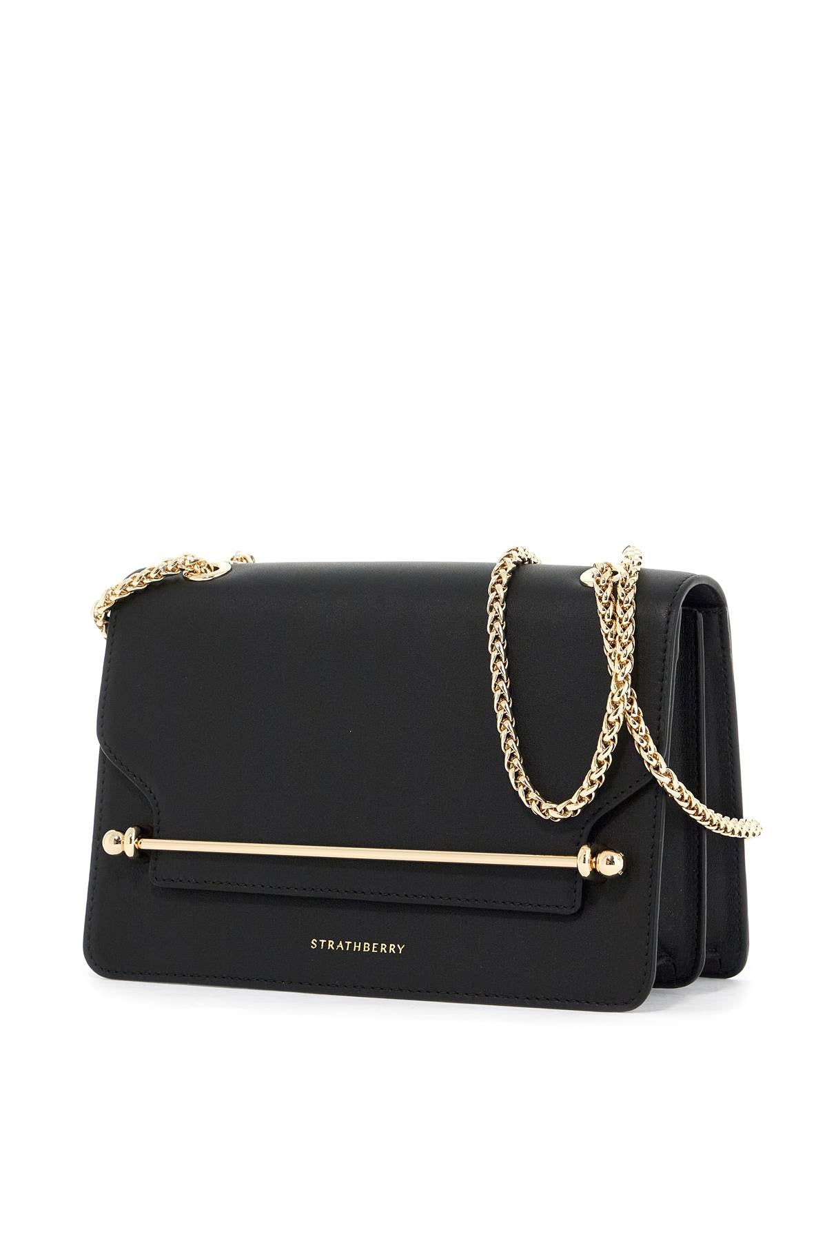 Strathberry East/West Shoulder Bag   Black