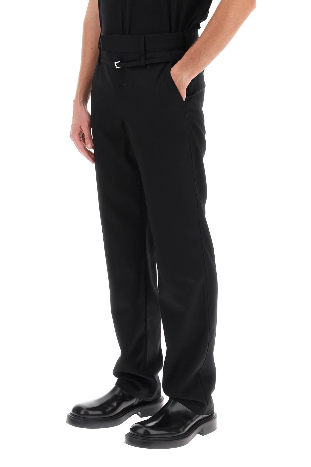 Jacquemus Le Pantalon Disgreghi Belted Pants   Black