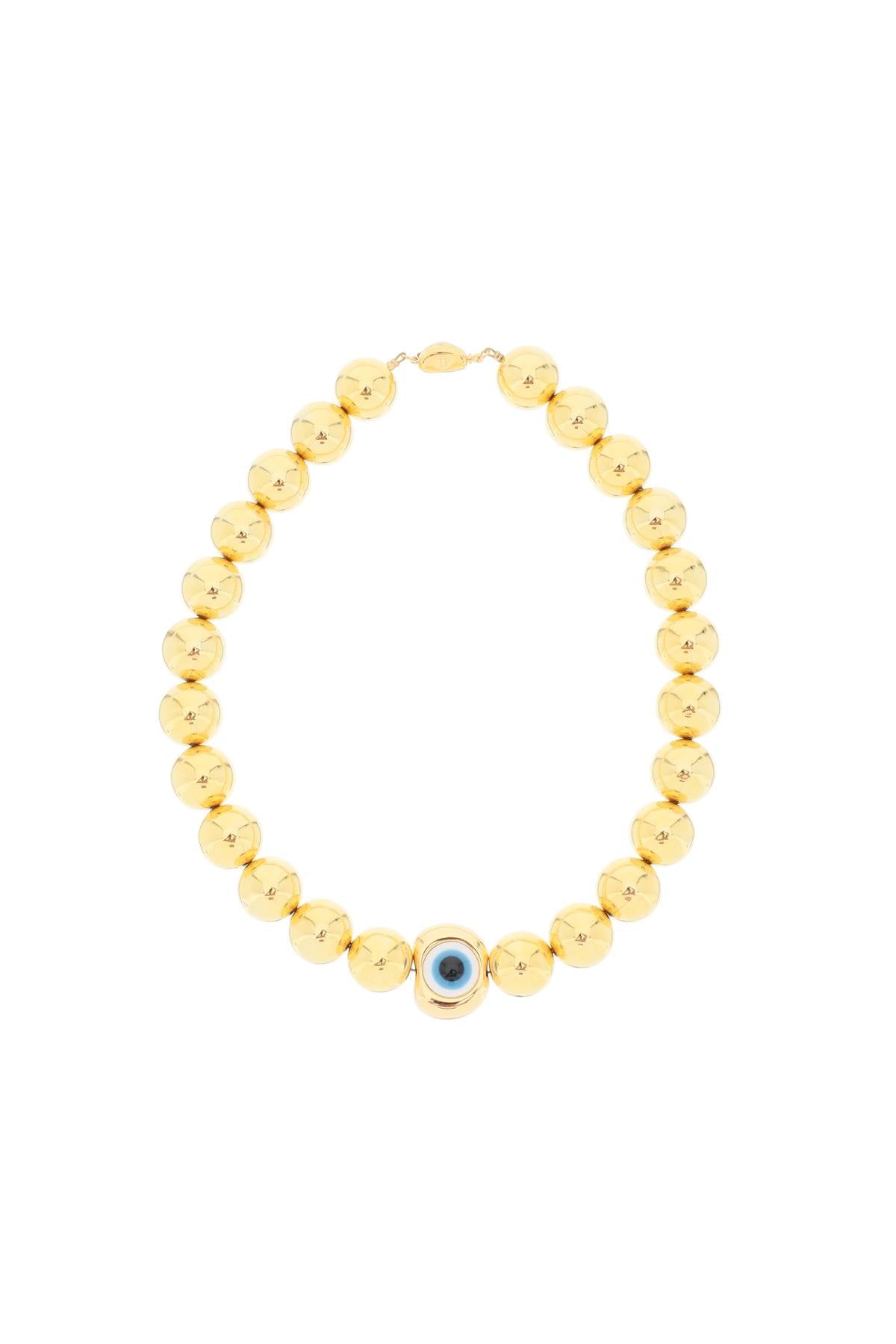 Timeless Pearly Ball Necklace   Gold