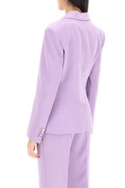 Hebe Studio 'Goldie' Satin Blazer   Purple