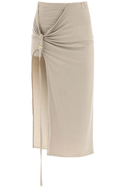 Jacquemus La Jupe Pareo Croissant Midi Skirt   Khaki