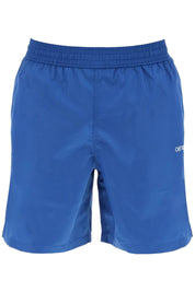 Off White Surfer Sea Bermuda Shorts   Blue