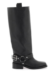 Ganni Biker Boots   Black