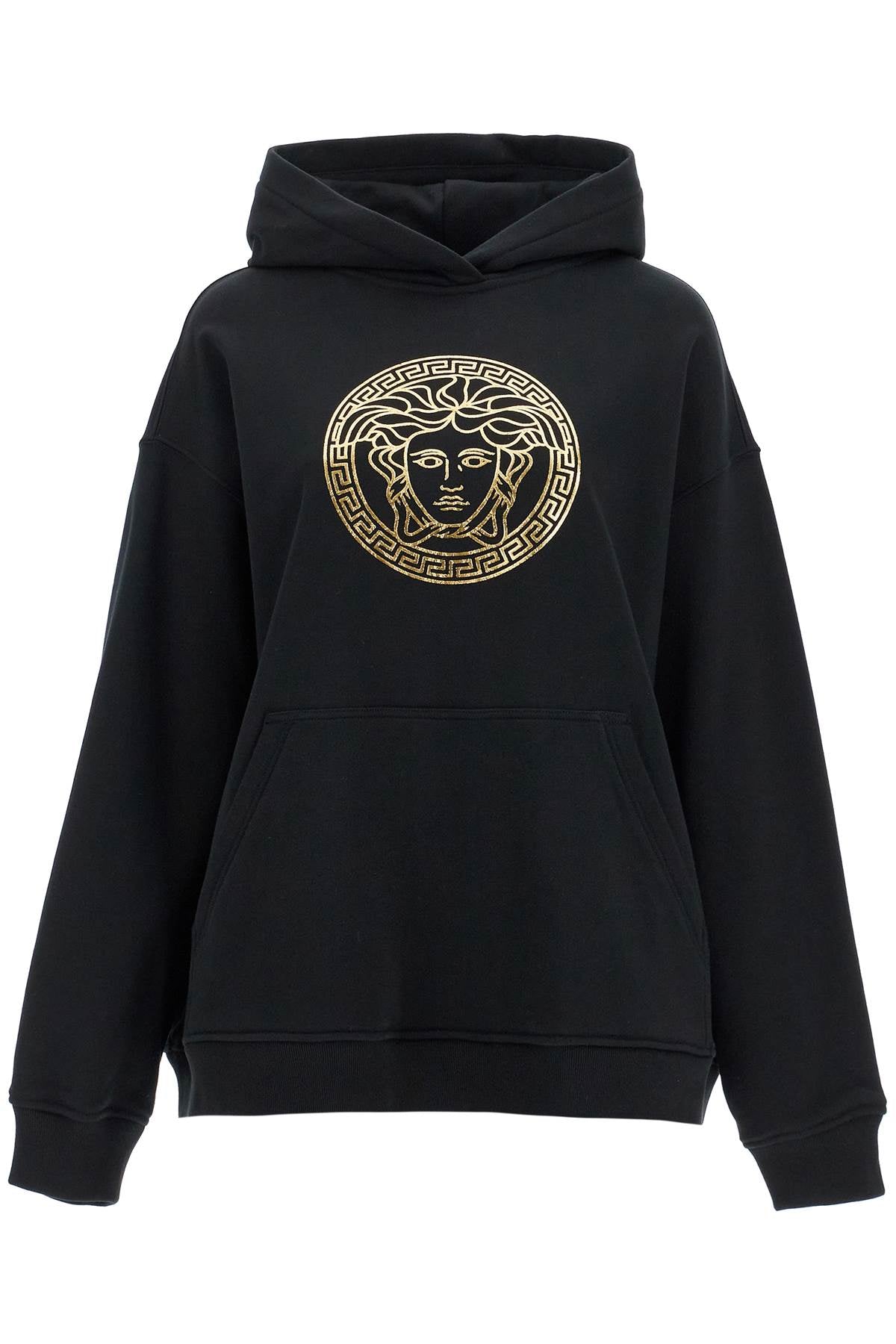 Versace Hooded Sweatshirt With Med   Black