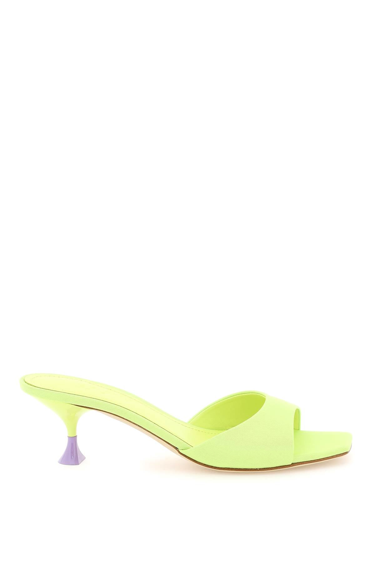 3 Juin 'Kimi' Satin Mules   Green