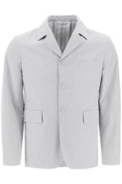 Thom Browne Striped Deconstructed Jacket   White