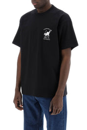 Carhartt Wip Replace With Double Quotegraphic Embroidered Icons T Shirt With   Black