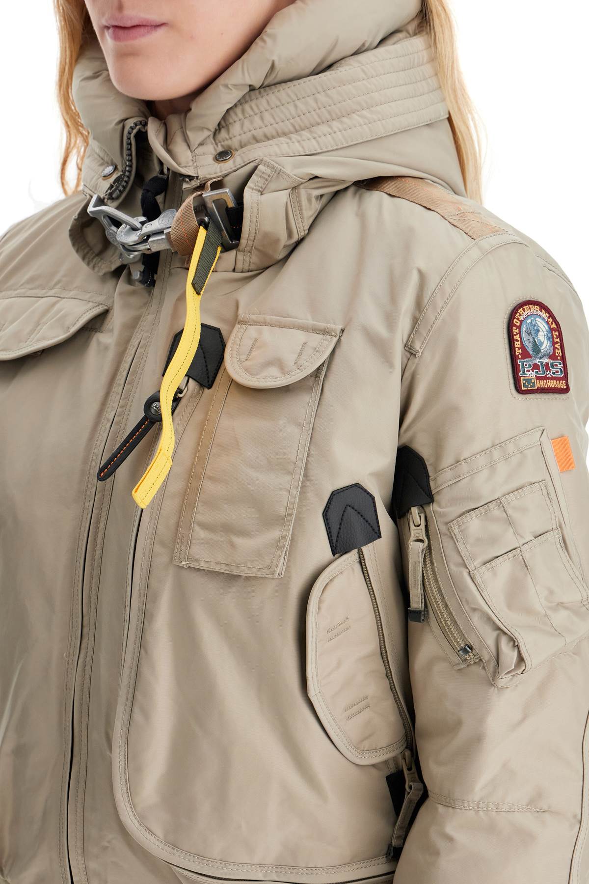 Parajumpers Gobi Bomber Jacket In Oxford Nylon   Beige