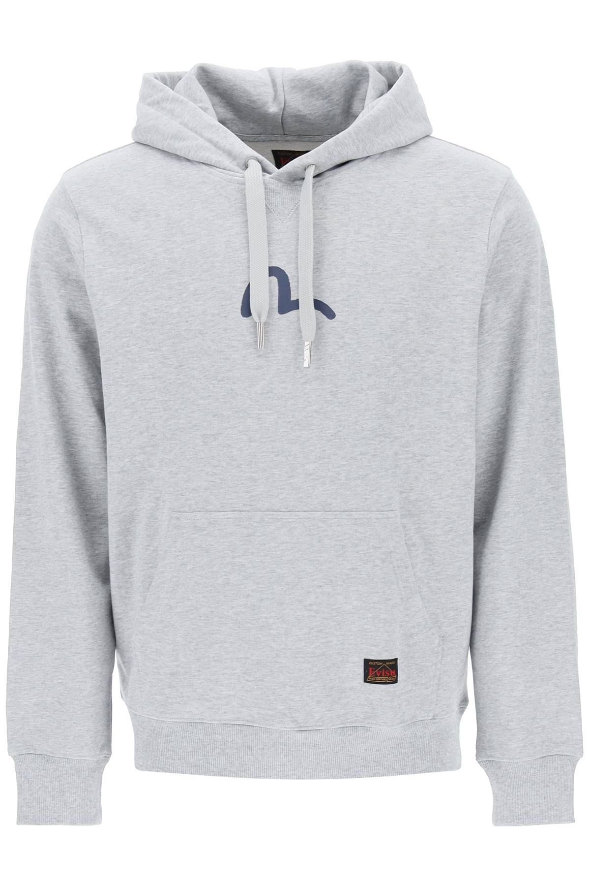 Evisu Seagull Print Hoodie   Grey