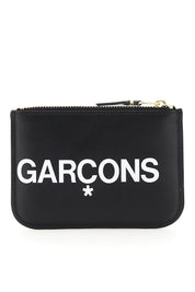 Comme Des Garcons Wallet Huge Logo Pouch   Black