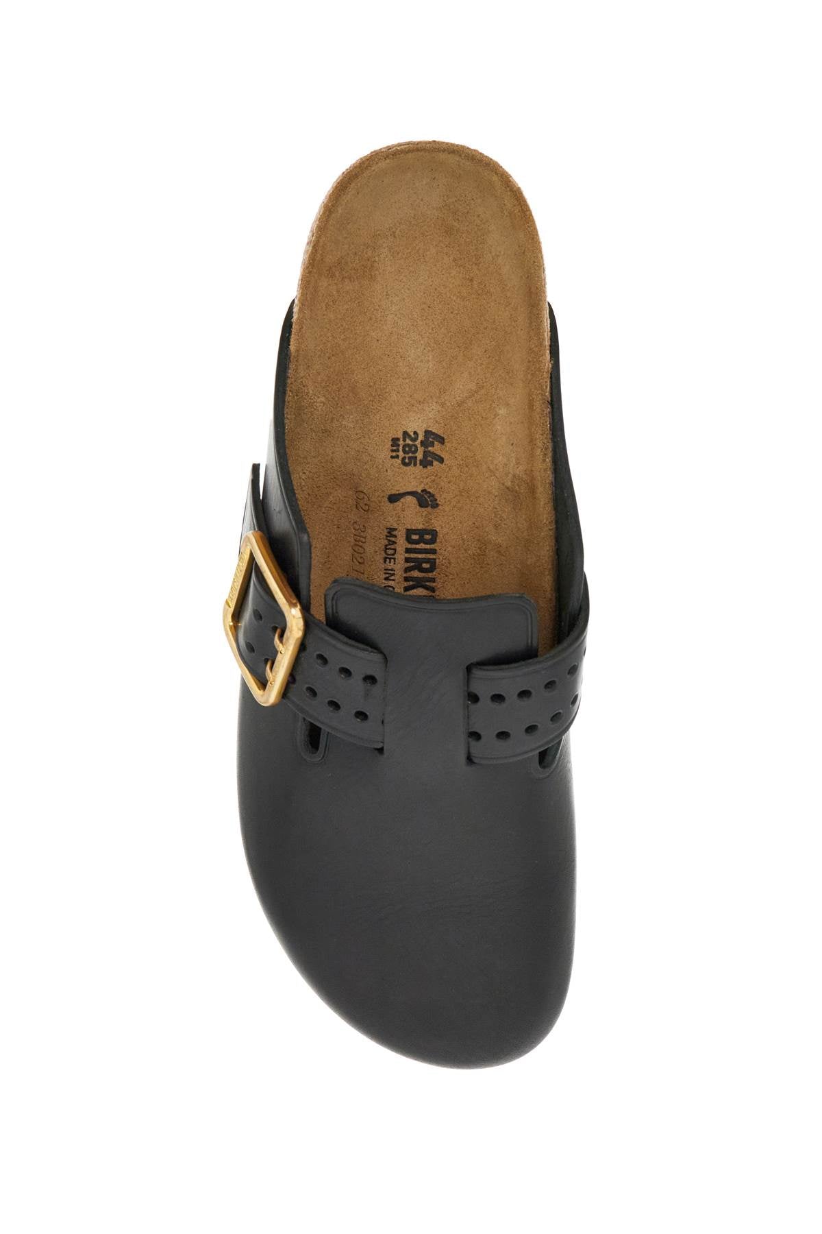 Birkenstock Boston Bold Leather Clog With Sab   Black