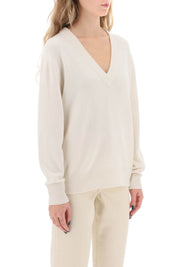 Guest In Residence The V Cashmere Sweater   White