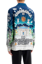 Casablanca Silk Shirt From Le Temple Du Sport.   Blue