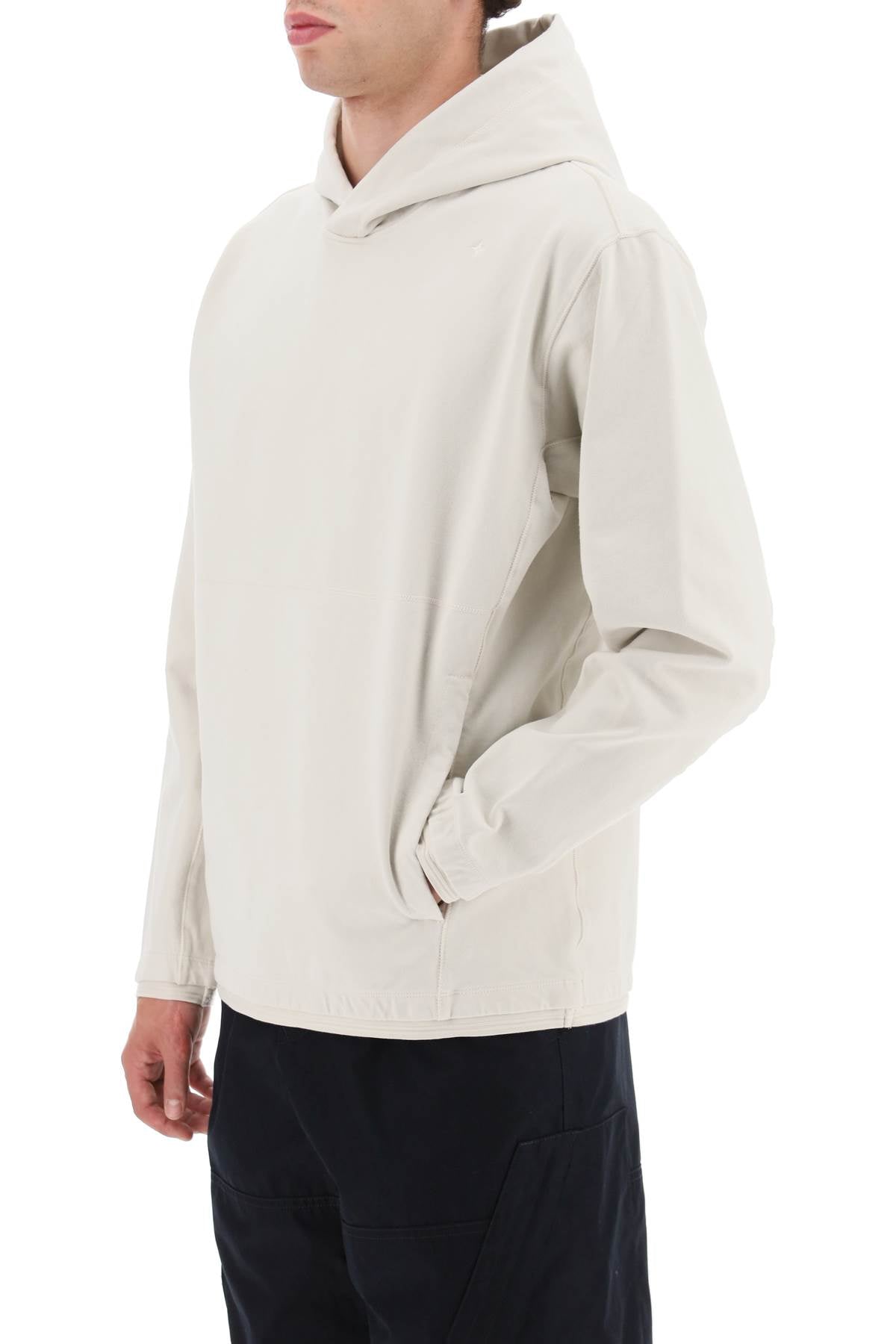 Stone Island Stellina Stretch Cotton Hoodie   White