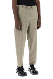 Lemaire Carrot Fluid Crepe Cotton Trousers In   Khaki