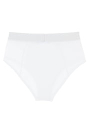 Versace Ribbed Briefs With '90s Logo   White