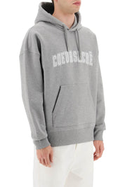 Ami Alexandre Matiussi Hoodie With Lettering Embroidery   Grey