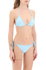 Versace Baroque Bikini Top   Light Blue