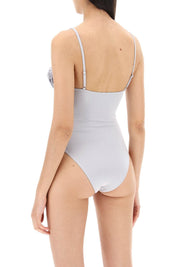 Magda Butrym One Piece Flower Swims   Grey